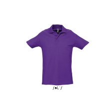 SOL'S Spring II - férfi piké póló (dark purple, L) munkaruha