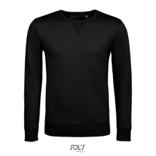 SOL'S Sully - férfi környakas pulóver (black, 2XL) munkaruha