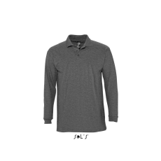 SOL'S Winter II - férfi galléros póló (charcoal melange, 2XL)
