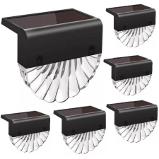 Solar Deck Lights kültéri dekorációs vízálló fali lámpa kagyló 6db kültéri világítás