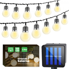  Solar Garland Garden DEKORATÍV Fénylánc 1,75m 10xLED MILKY Balls 3000K kültéri világítás