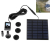 SolarTech Napelemes szökőkút 150 liter/óra 50 cm magasság napelemel 7V 140mA halastó kerti tó levegőztető levegőztetés és vízforgatás