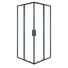  Solid SQ 90 fekete szögletes zuhanykabin tálca nélkül