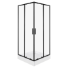  Solid SQ 90 fekete szögletes zuhanykabin zuhanytálcával