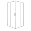  Solid SQ 90 króm szögletes zuhanykabin tálca nélkül