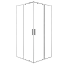  Solid SQ 90 króm szögletes zuhanykabin tálca nélkül kád, zuhanykabin