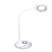 SOLIGHT LED tölthető asztali lámpa, 5W, RGB háttérvilágítás, dimmelhető, USB tápegységgel világítás