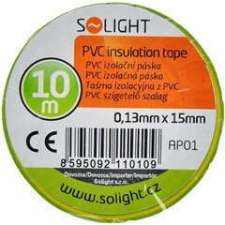 SOLIGHT SOLIGHT - Szigetelőszalag, 15mm x 0,13mm x 10m, zöld (AP01) ragasztószalag