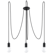 Sollux Edison 3 fekete csillár (SOL-SL.0370) E27 3 izzós IP20 világítás