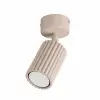 Sollux Lampa Sufitowa Reflektor Plafon LED GU10 Taupe Minimalistyczny Regulowany Tuba Karbowana Deep Space SL.2008 Sollux
