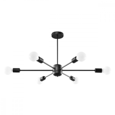 Sollux LED függő mennyezeti lámpa LANGO 6xE27 csillár fekete SOLLUX világítás