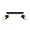 Sollux NERO mennyezeti lámpa 2xGU10 reflektoros mozgatható halogén lámpatest 30cm fekete arany SOLLUX