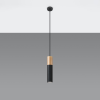 Sollux Pablo fekete-natúr függesztett lámpa (SOL-SL.0632) GU10 1 izzós IP20