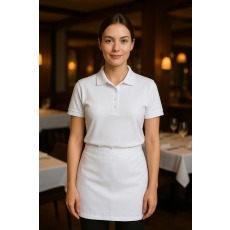 SOLS 100% pamut FEHÉR női galléros póló