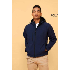 SOLS Kabát Sols Replay férfi kapucnis softshell férfi, royal blue, XL