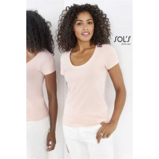 SOLS Póló Sols kereknyakú női rövid ujjú (100%pamut 150g/m2) creamy pink, 2XL