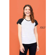 SOLS Póló Sols Milky női női, white/red, L