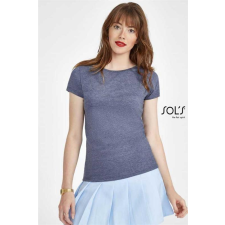 SOLS Póló Sols Mixed női kerek nyakrész női, heather navy, XL munkaruha