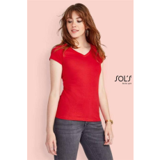 SOLS Póló Sols Moon női v-nyakú (100%pamut 150g/m2) white, 2XL