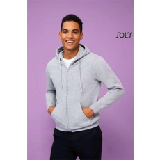 SOLS Pulóver Sols férfi kapucnis cippzáras férfi, black, XL