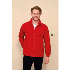 SOLS Pulóver Sols North polár unisex cipzáras unisex (300g/m2) red, 2XL munkaruha