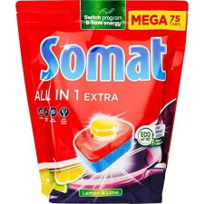 Somat All in 1 Extra mosogatógéptabletta 75 db citrom-lime tisztító- és takarítószer, higiénia