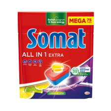 Somat All in One Extra Lemon &amp; Lime mosogatógép-tabletta (75 db) tisztító- és takarítószer, higiénia