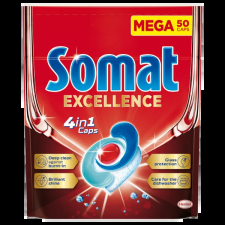Somat Excellence 4in1 gépi mosogatószer kapszula 50 db 950 g tisztító- és takarítószer, higiénia