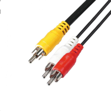 Somogyi 3 RCA csatlakozó - 3RCA csatlakozó, 1.5m kábel, bliszeteres (A 4X) kábel és adapter