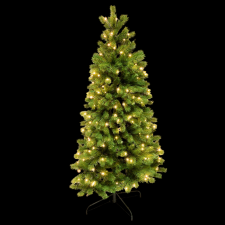 Somogyi Christmas Lighting MŰFENYŐ, FÉL-FA, BEÉPÍTETT LED VILÁGÍTÁS 180 CM MAGAS műfenyő