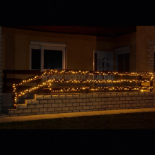 Somogyi Elektronic LED-es fényfüzér, 500 LED, melegfehér, állófényű, kültéri karácsonyfa izzósor