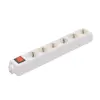 Somogyi Elektronic szerelhető, 6-os, kapcsolós, földelt elosztó