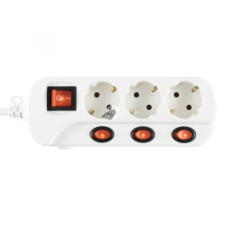  Somogyi Home Hálózati elosztó, kapcsolós (NVK 03K-3/WH/1,5) hosszabbító, elosztó