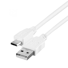 Somogyi USB apa - microUSB Adat- és töltőkábel 1m - Fehér (USBM 1) kábel és adapter