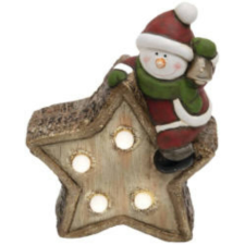 SomogyiElektronic HOME LED-ES KERÁMIA ASZTALI DÍSZ, CSILLAG (KDC 19) karácsonyi dekoráció