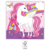 Sonar Unicorn Rainbow Colors, Unikornis szalvéta 20 DARABOS, 33x33 cm FSC
