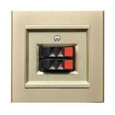  Sonata dupla hangszóró-csatlakozóaljzat - csiptetős Pezsgőarany villanyszerelés