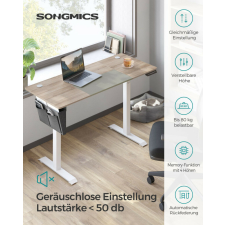 SONGMICS Állítható Magasságú Elektromos Íróasztal Memória Funkcióval Fehér-Bézs íróasztal
