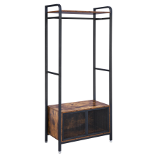 Songmics Előszoba bútor - Vasagle Loft - 80 x 180 cm (rusztikus fa - fekete) bútor