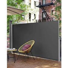 SONGMICS GSA160TG Oldalsó terasznapellenző, belátásgátló, szürke, 160 x 300 cm kerti bútor