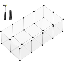 Songmics Kisállat Ketrec, 46 x 73 x 143 cm, Műanyag ketrec, szállítóbox rágcsálóknak