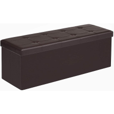 Songmics Puff, összecsukható tároló pad 120L, 110 x 38 x 38 cm, barna bútor