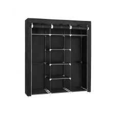 Songmics Szövet ruhásszekrény / mobil gardrób - 150 x 175 cm (fekete) bútor