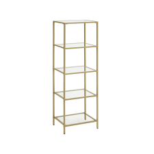 Songmics Tároló polc / állópolc - Vasagle Loft - 40 x 124 cm (arany) bútor
