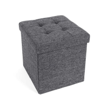 Songmics Tárolós puff, szürke 38×38×38 cm bútor