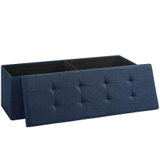 Songmics Tengerészkék puff tárolórésszel 110 x 38 x 38 cm bútor
