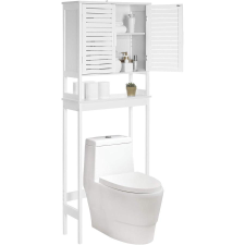 Songmics WC feletti tárolószekrény 23x60x173 cm, fehér fürdőszoba bútor