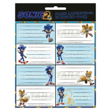 Sonic a sündisznó füzetcímke 16 db-os füzetcímke