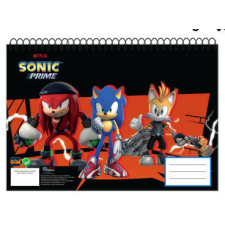 Sonic a sündisznó Get Me A/4 spirál vázlatfüzet, 30 lapos füzet