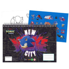 Sonic a sündisznó Get Me A/4 spirál vázlatfüzet 40 lapos matricával füzet